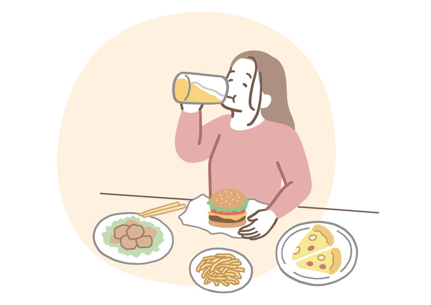 お酒の飲む人のイラスト