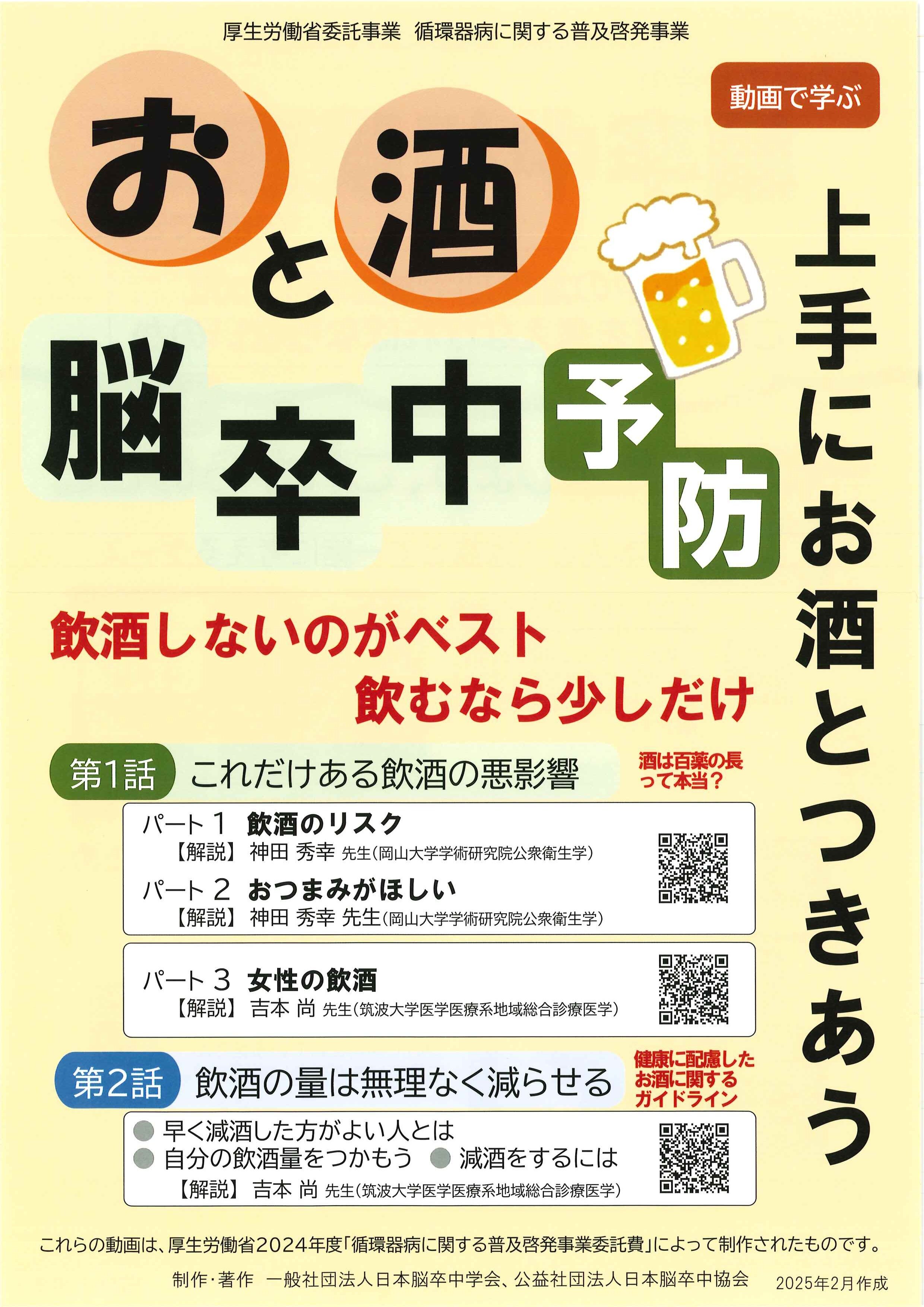 お酒と脳卒中予防